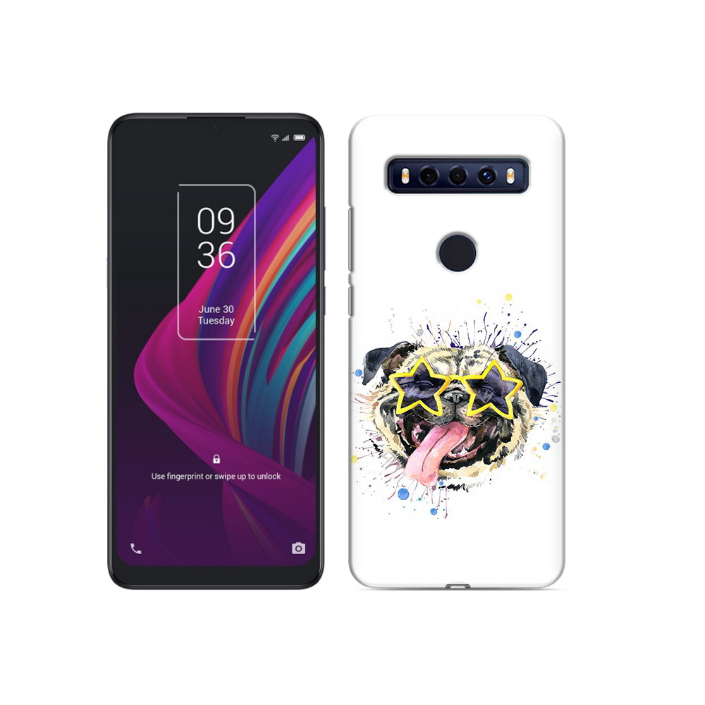 

Чехол MyPads Tocco для TCL 10 SE мопс боксер, Прозрачный, Tocco