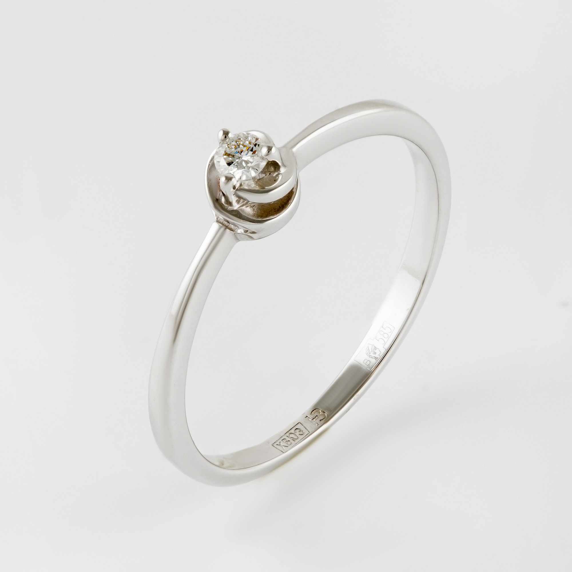 

Кольцо из белого золота с бриллиантом р. 17 НАШЕ ЗОЛОТО ЮИК210-369, ЮИК210-369