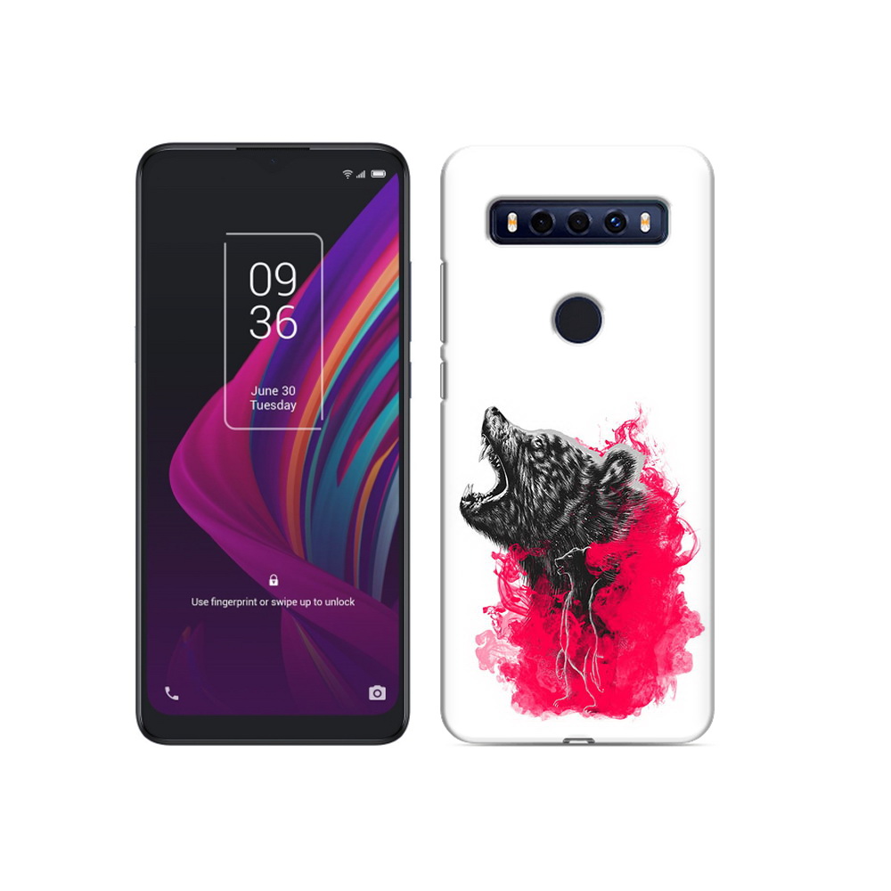 

Чехол MyPads Tocco для TCL 10 SE медведь в дымке, Прозрачный, Tocco