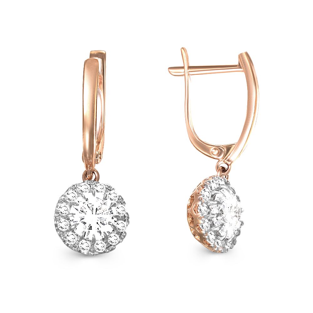 

Серьги из красного золота с фианитом NEWGOLD 096533_02_01_005_0004, 096533_02_01_005_0004