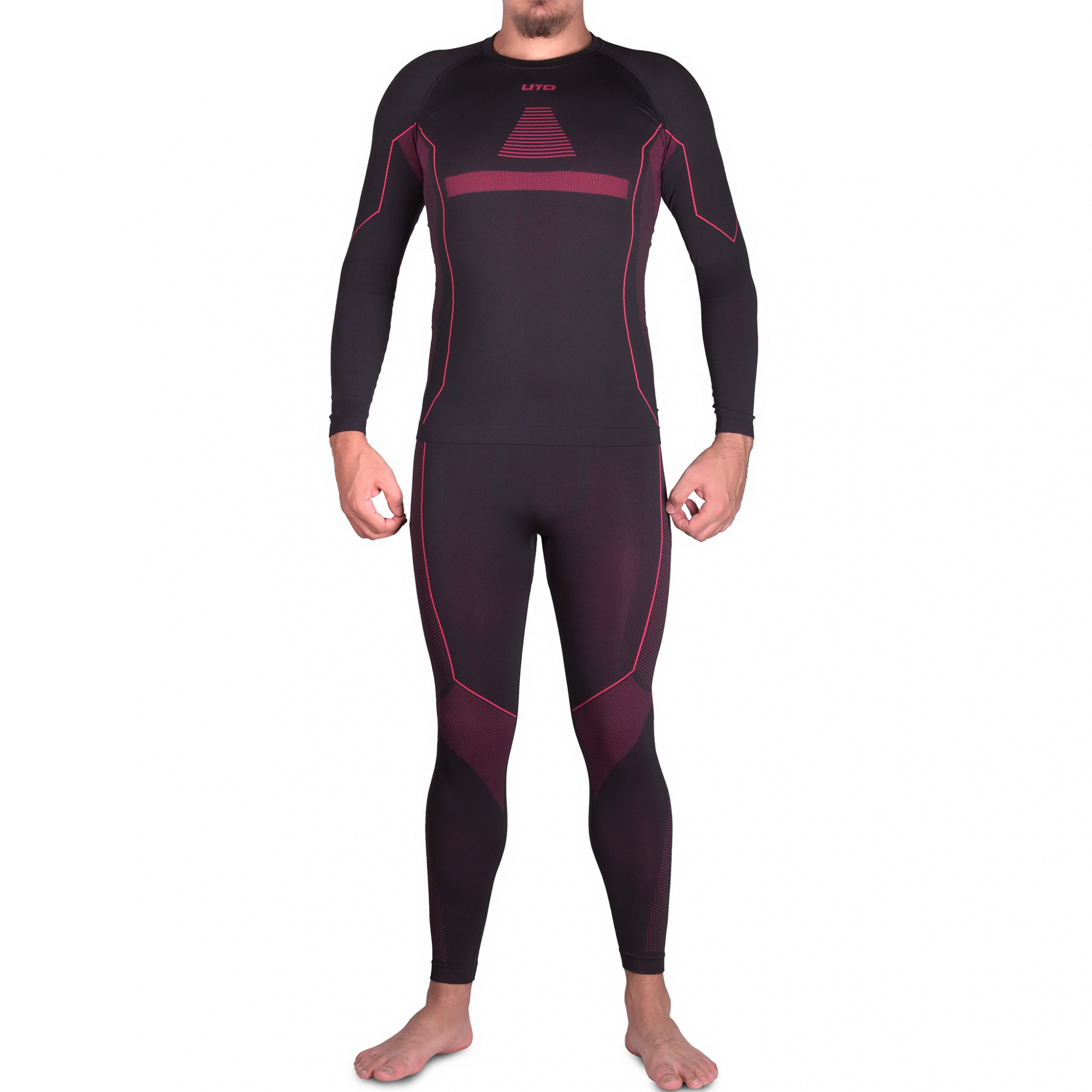 

Термобелье комплект UTO Sports Bamboo Charcoal 973102 р.L, Black/Red, Черный;красный, Sports Bamboo Charcoal