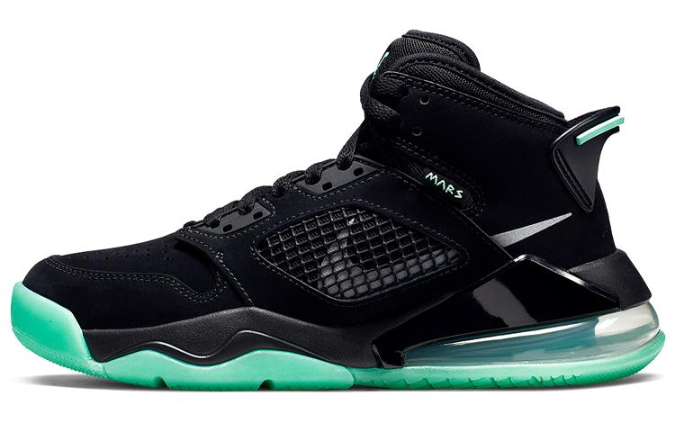 

Кроссовки унисекс Jordan Jordan Mars 270 Black Green Glow GS черные 38.5 EU, Черный, Jordan Mars 270 Black Green Glow GS