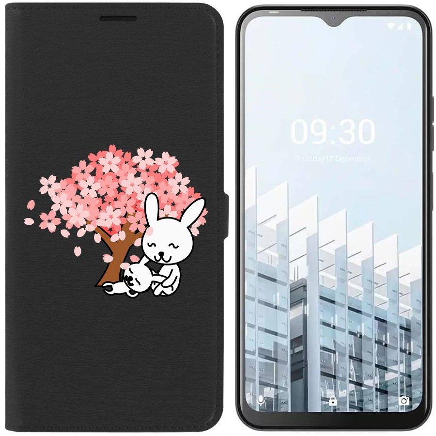 

Чехол-книжка Eco для Tecno POP 6 Pro Кролики (черный)