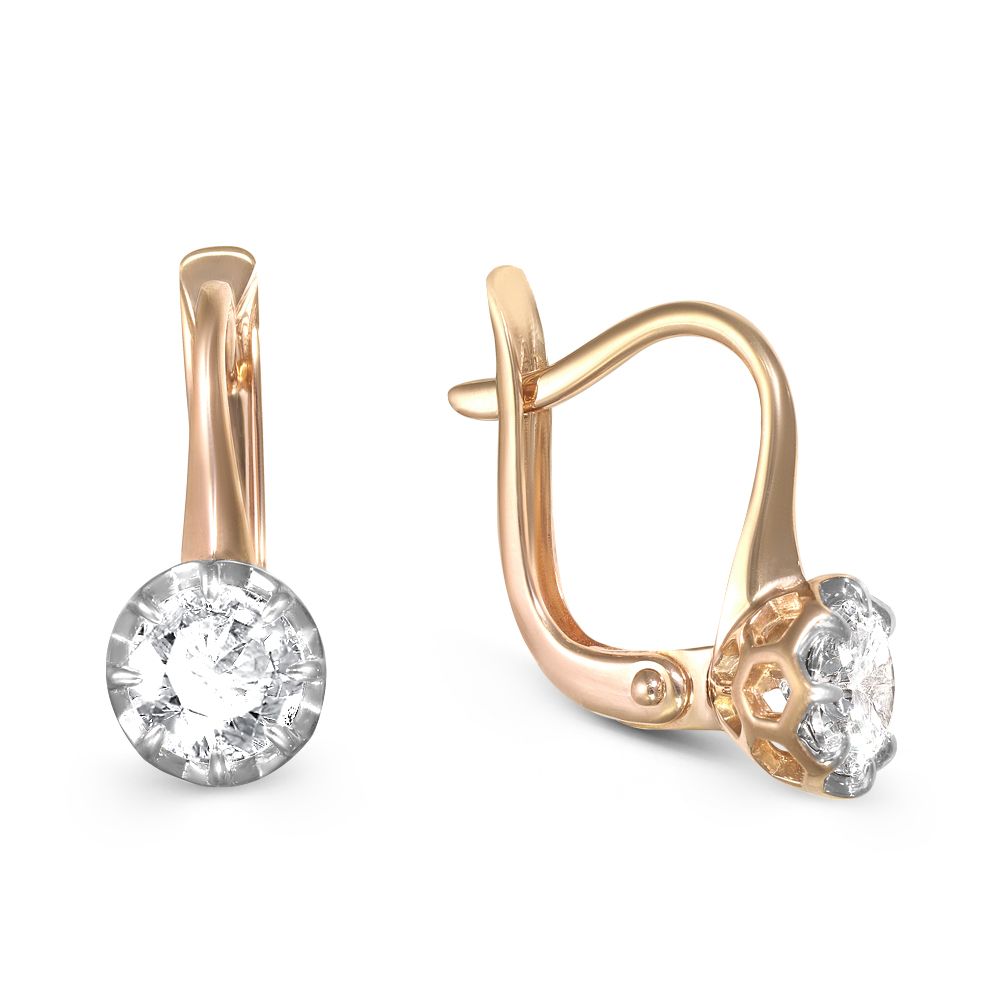 

Серьги из красного золота с фианитом NEWGOLD 096532_02_01_005_0004, 096532_02_01_005_0004