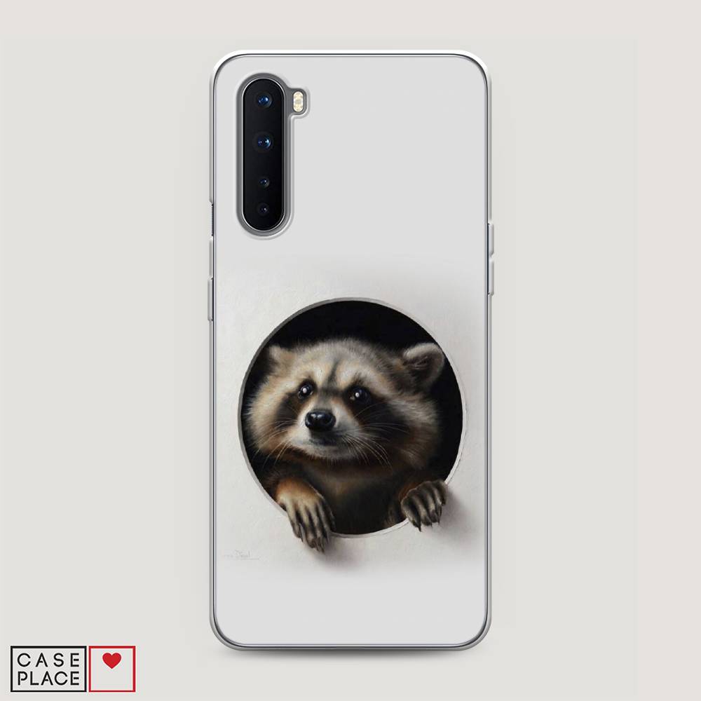 

Чехол Awog на OnePlus Nord / ВанПлас Nord "Любопытный енот", Коричневый;черный;белый, 151350-1