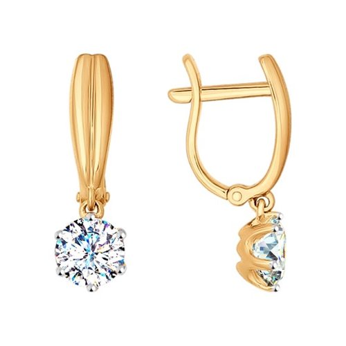 

Серьги женские из золота SOKOLOV 81020233, цирконий, 81020233