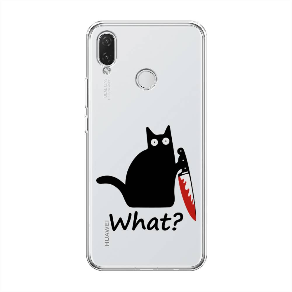 

Чехол на Huawei Nova 3i "Котик с ножом", Черный;красный, 68350-6