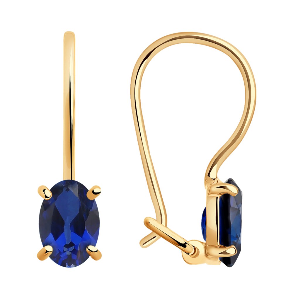 

Серьги женские из золота SOKOLOV 727403, корунд, 727403