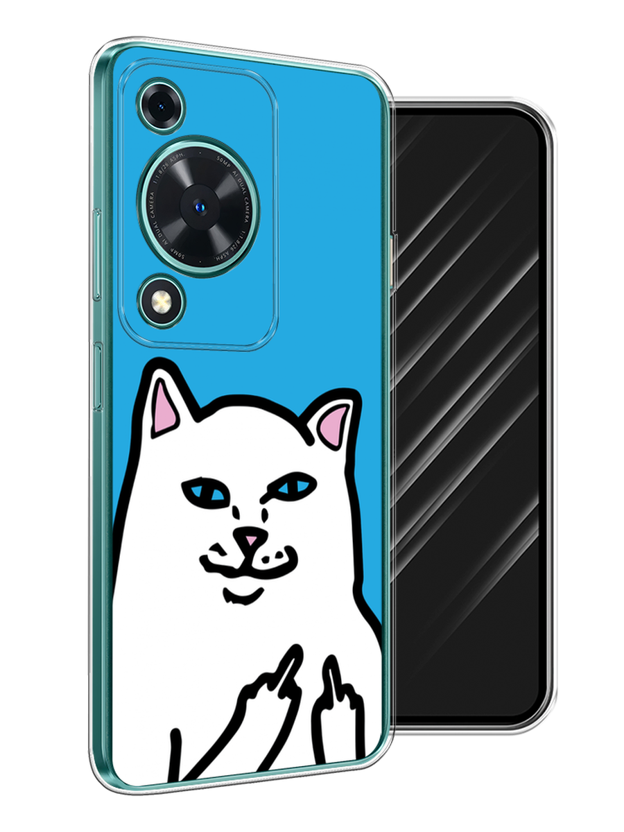

Чехол Awog на Huawei Nova Y72 "Кот жесть", Белый;голубой;черный, 6123650-1