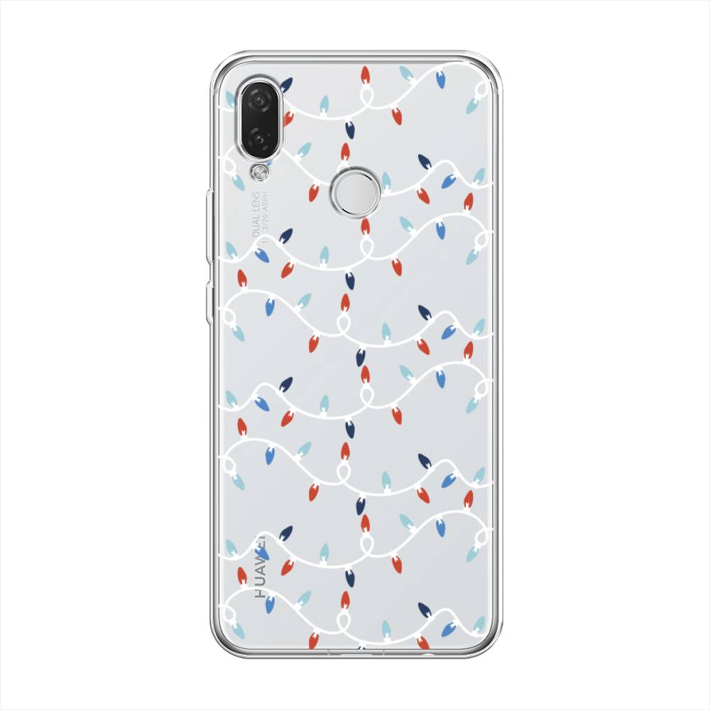 

Чехол на Huawei Nova 3i "Разноцветная гирлянда", Белый;красный;синий, 68350-5