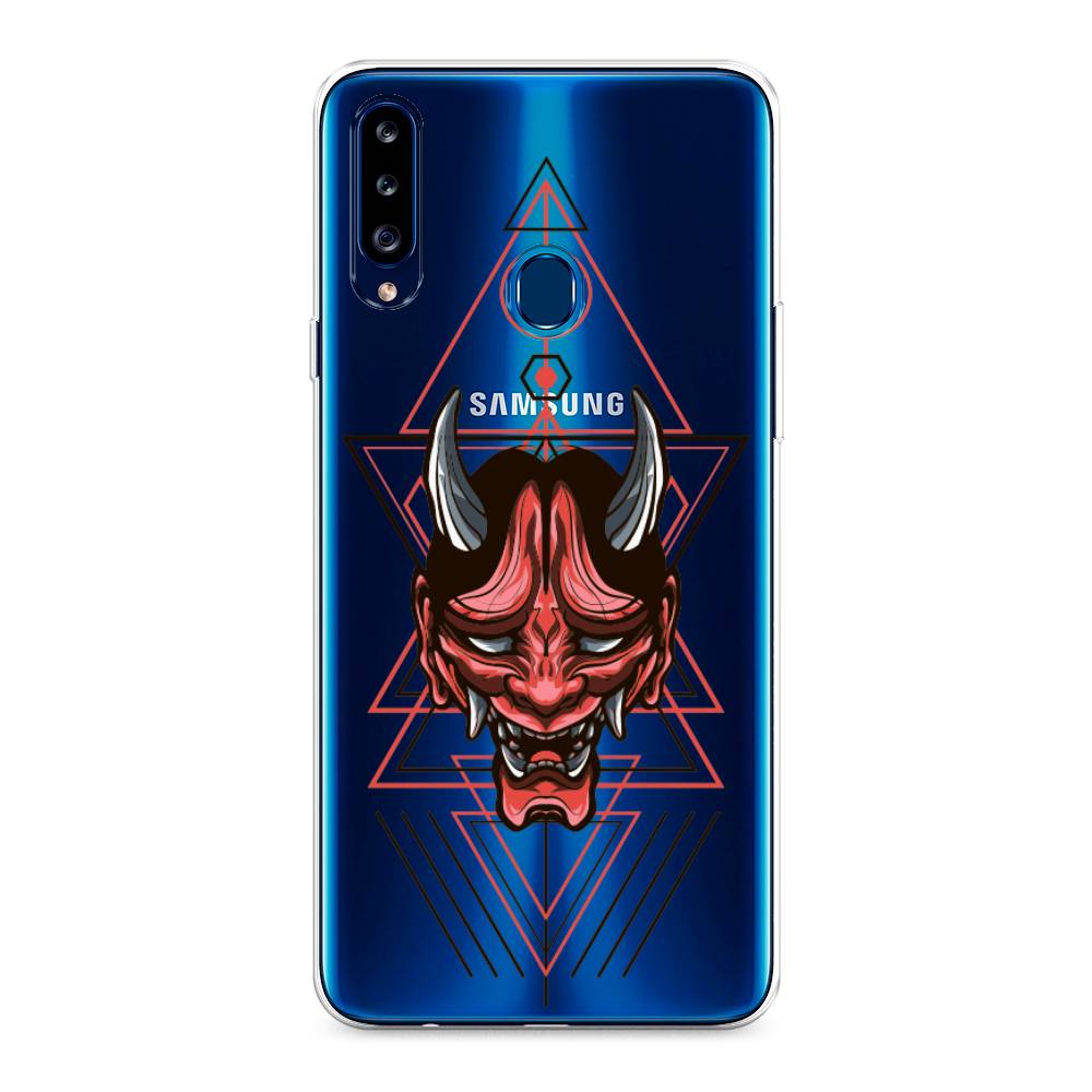 

Чехол на Samsung Galaxy A20s "Hanya Oni mask", Серый;красный;черный, 2100850-4