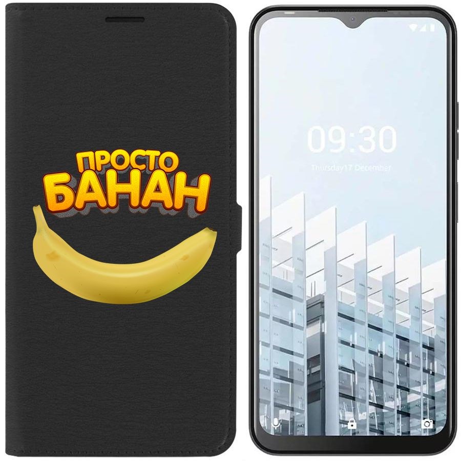 

Чехол-книжка Eco для Tecno POP 6 Pro Банан (черный)