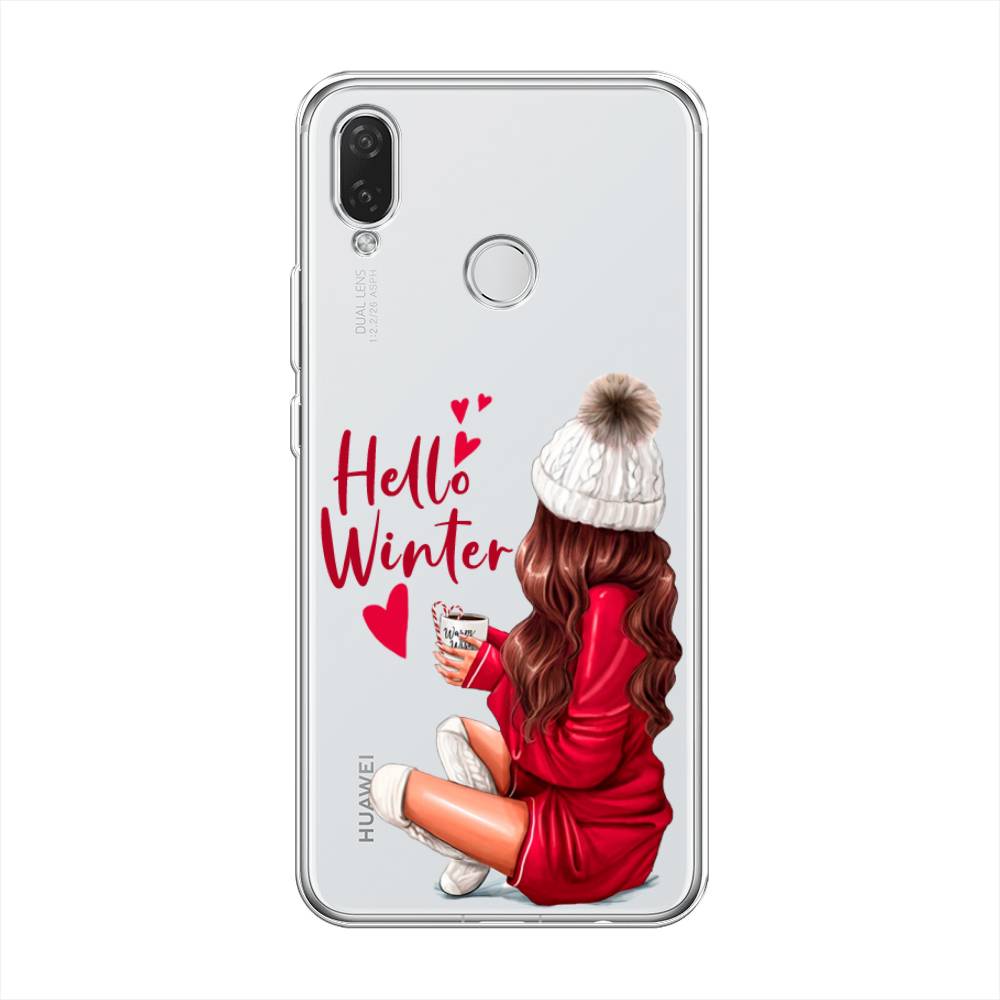 

Чехол на Huawei Nova 3i "Hello winter", Красный;белый;коричневый, 68350-5