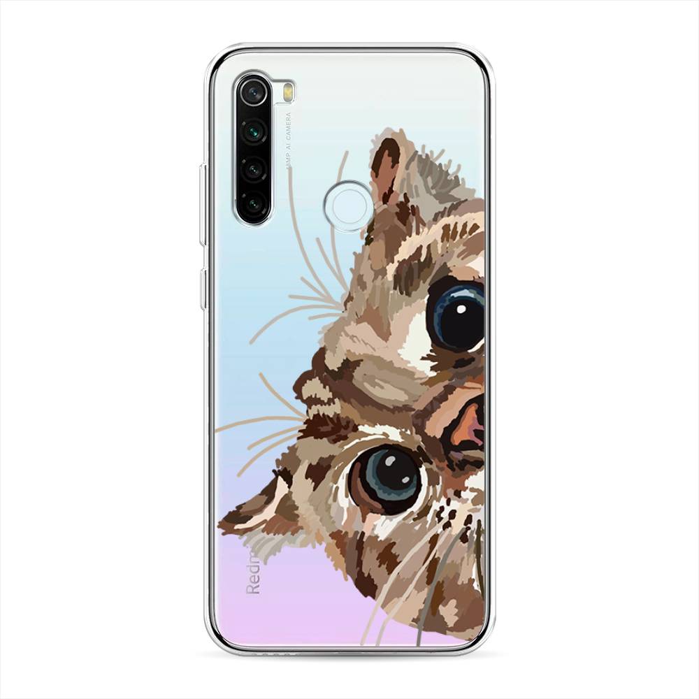 

Чехол на Xiaomi Redmi Note 8T "Любопытный кот", Коричневый;синий;черный, 37450-1