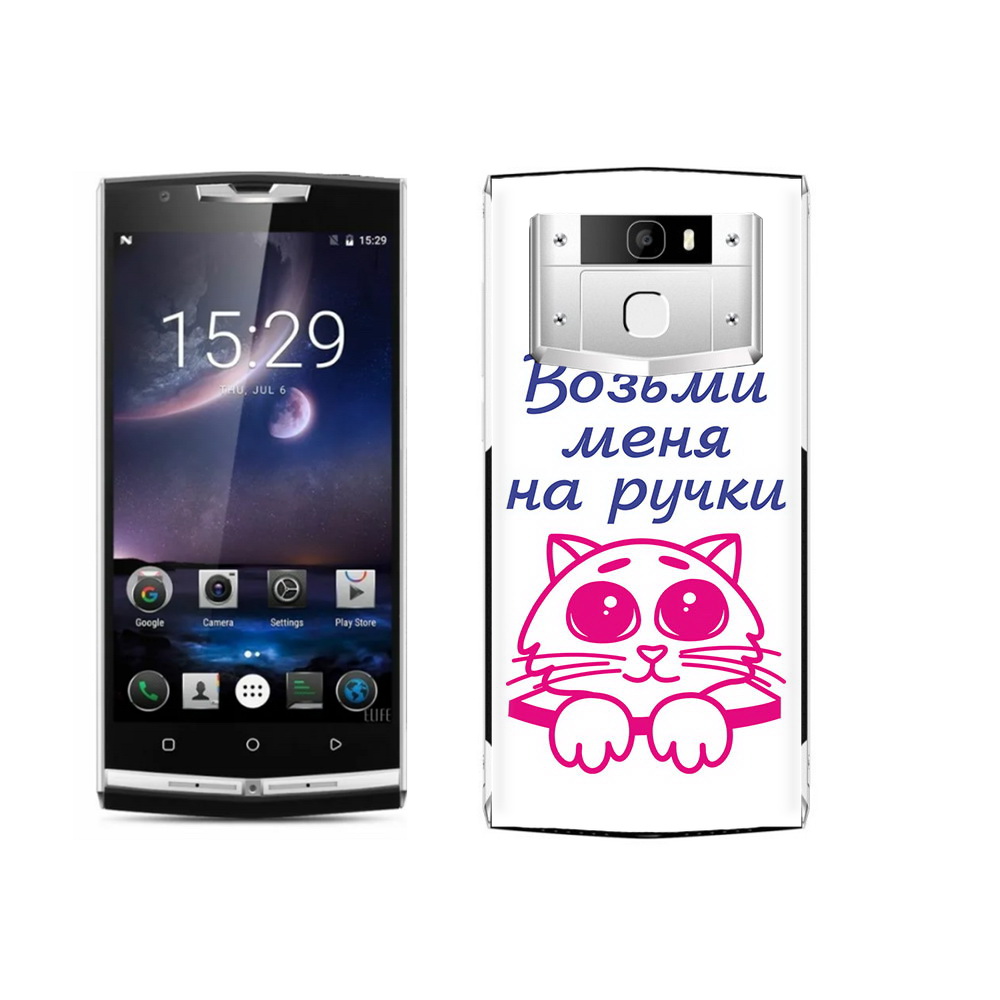 

Чехол MyPads Tocco для Oukitel K10000 Pro мяу, Прозрачный, Tocco