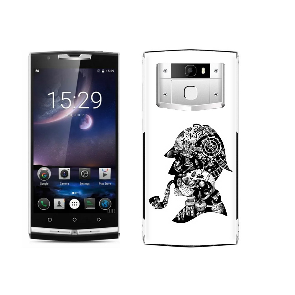 

Чехол MyPads Tocco для Oukitel K10000 Pro мужчина с трубкой абстракция, Прозрачный, Tocco