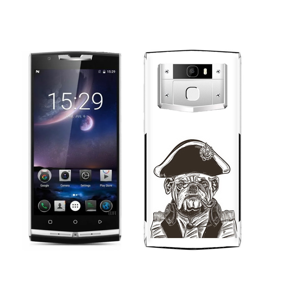 

Чехол MyPads Tocco для Oukitel K10000 Pro мопс генерал, Прозрачный, Tocco