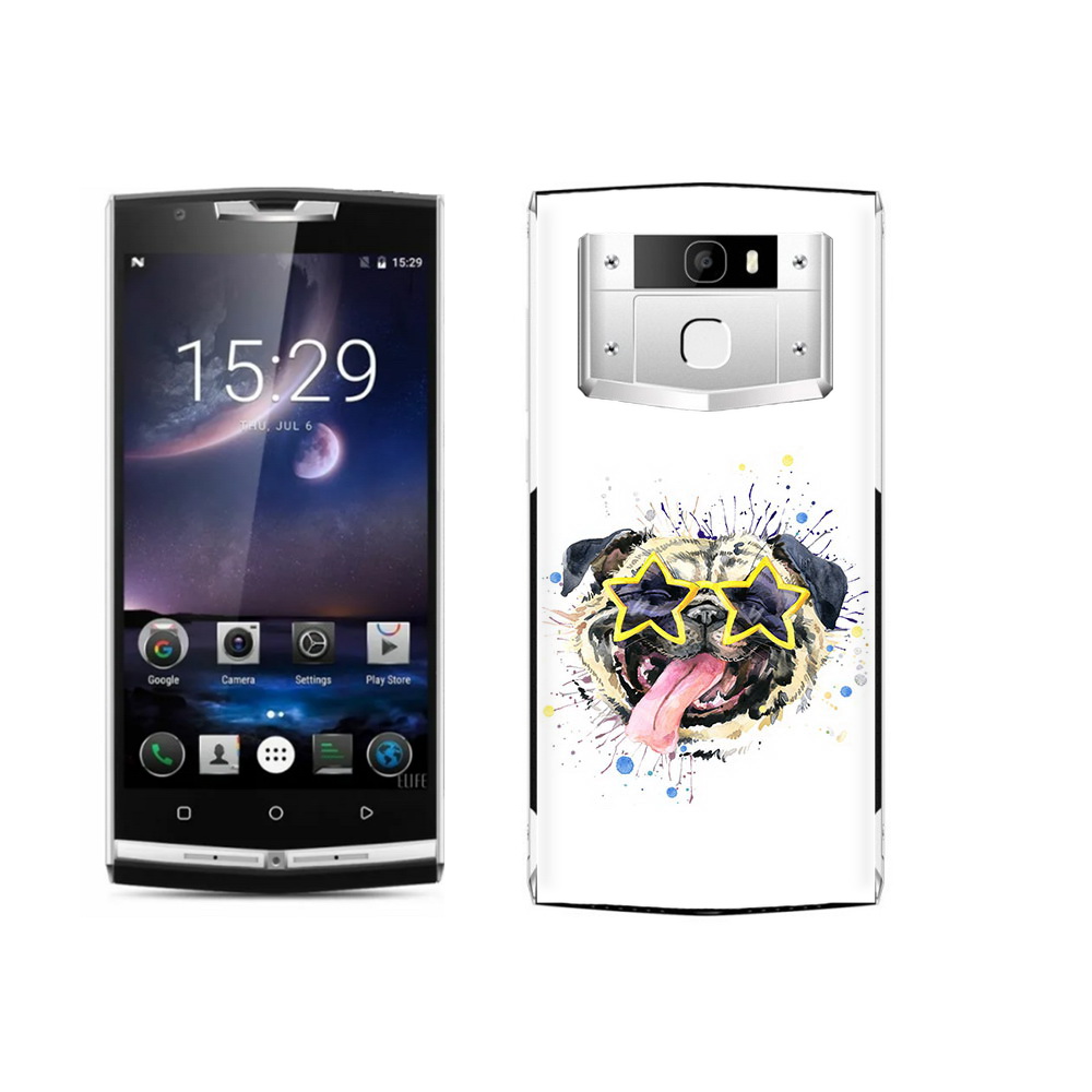 

Чехол MyPads Tocco для Oukitel K10000 Pro мопс боксер, Прозрачный, Tocco