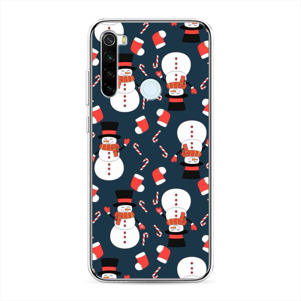 

Чехол для Xiaomi Redmi Note 8T "Синие снеговики", Синий;белый;красный, 37450-5
