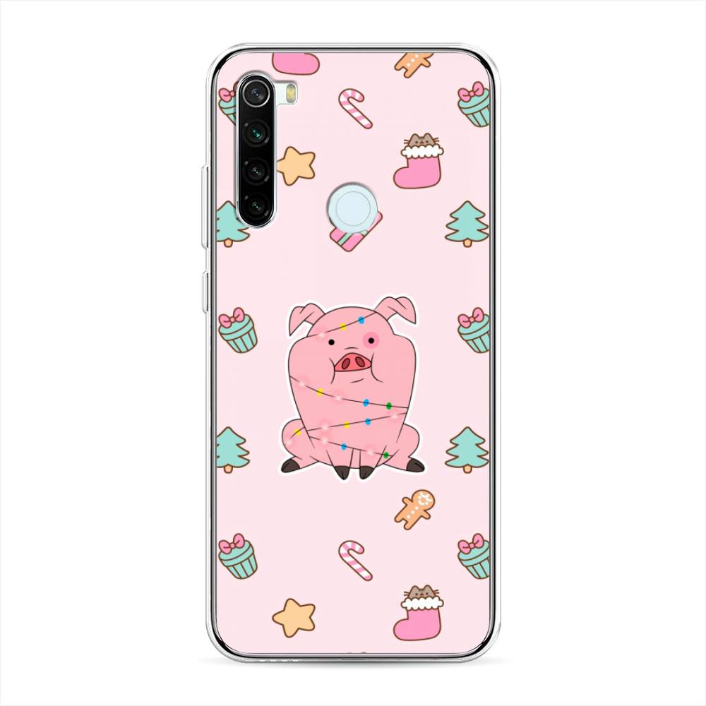 

Чехол для Xiaomi Redmi Note 8T "Розовая свинка", Розовый;зеленый, 37450-5