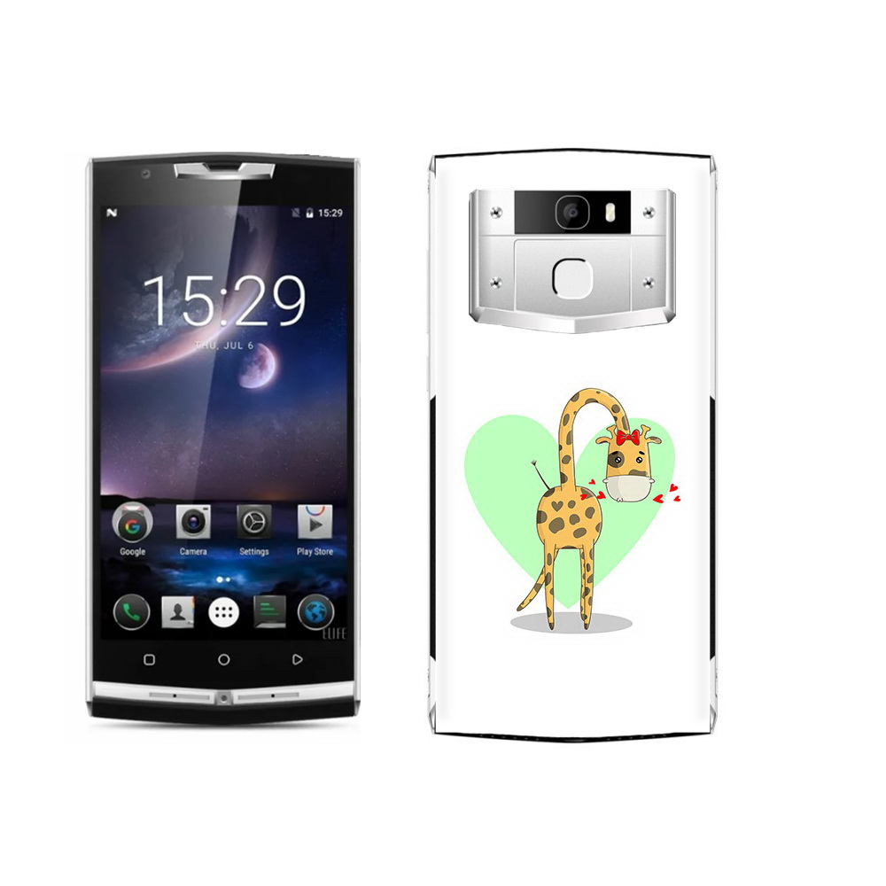 

Чехол MyPads Tocco для Oukitel K10000 Pro Влюбленный жираф 14 февраля, Прозрачный, Tocco