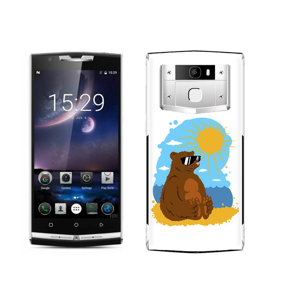 

Чехол MyPads Tocco для Oukitel K10000 Pro медведь на чиле, Прозрачный, Tocco