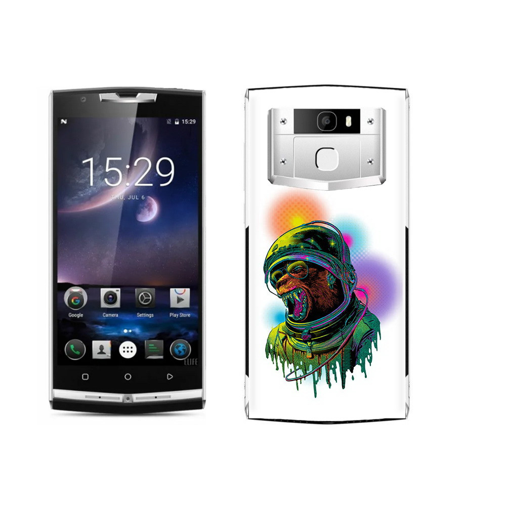 

Чехол MyPads Tocco для Oukitel K10000 Pro медведь космонавт, Прозрачный, Tocco