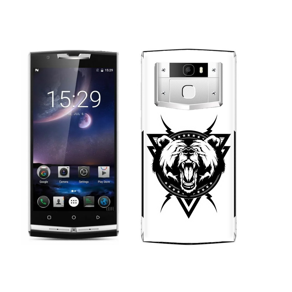 

Чехол MyPads Tocco для Oukitel K10000 Pro медведь в треугольнике, Прозрачный, Tocco