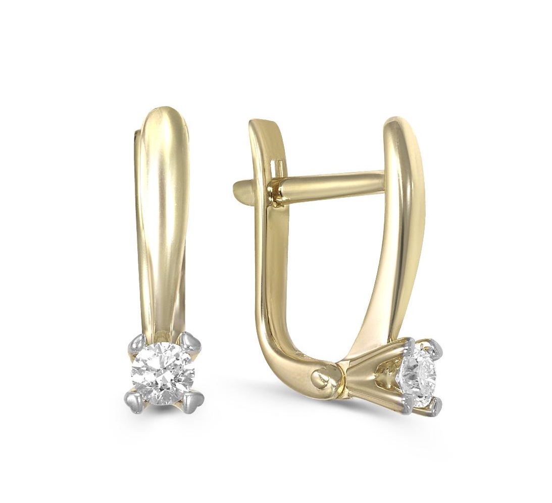 

Серьги из желтого золота с бриллиантом NEWGOLD 301020291740br, 301020291740br