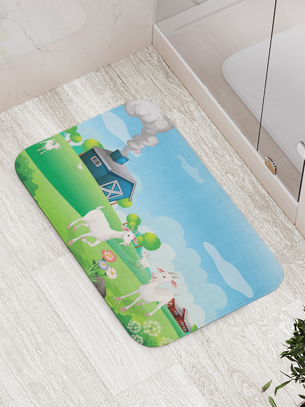 

bath_68491 Коврик противоскользящий для ванной, сауны, бассейна, 77х52 см