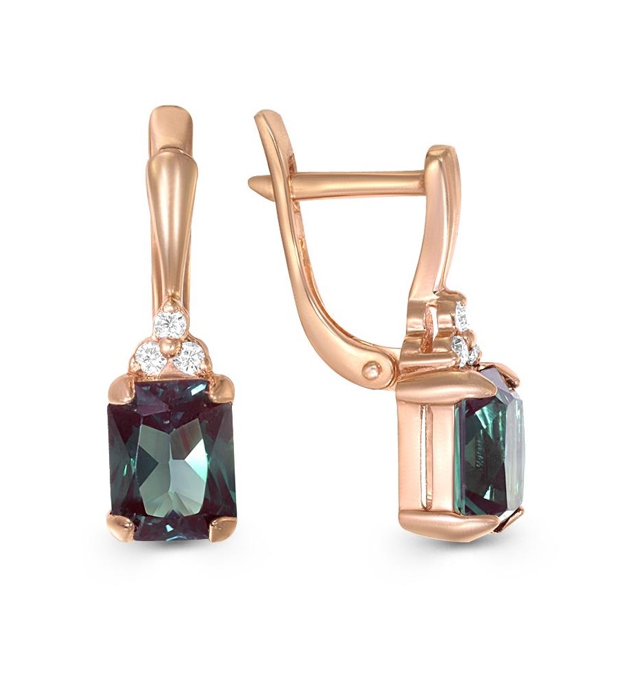 

Серьги из красного золота с александритом NEWGOLD 10200020410gal, 10200020410gal