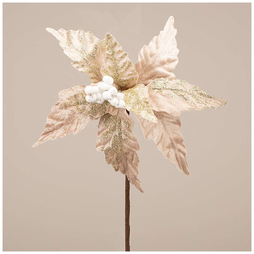 Цветок искусственный пуансетия 20*30 см. KSG-226-1034