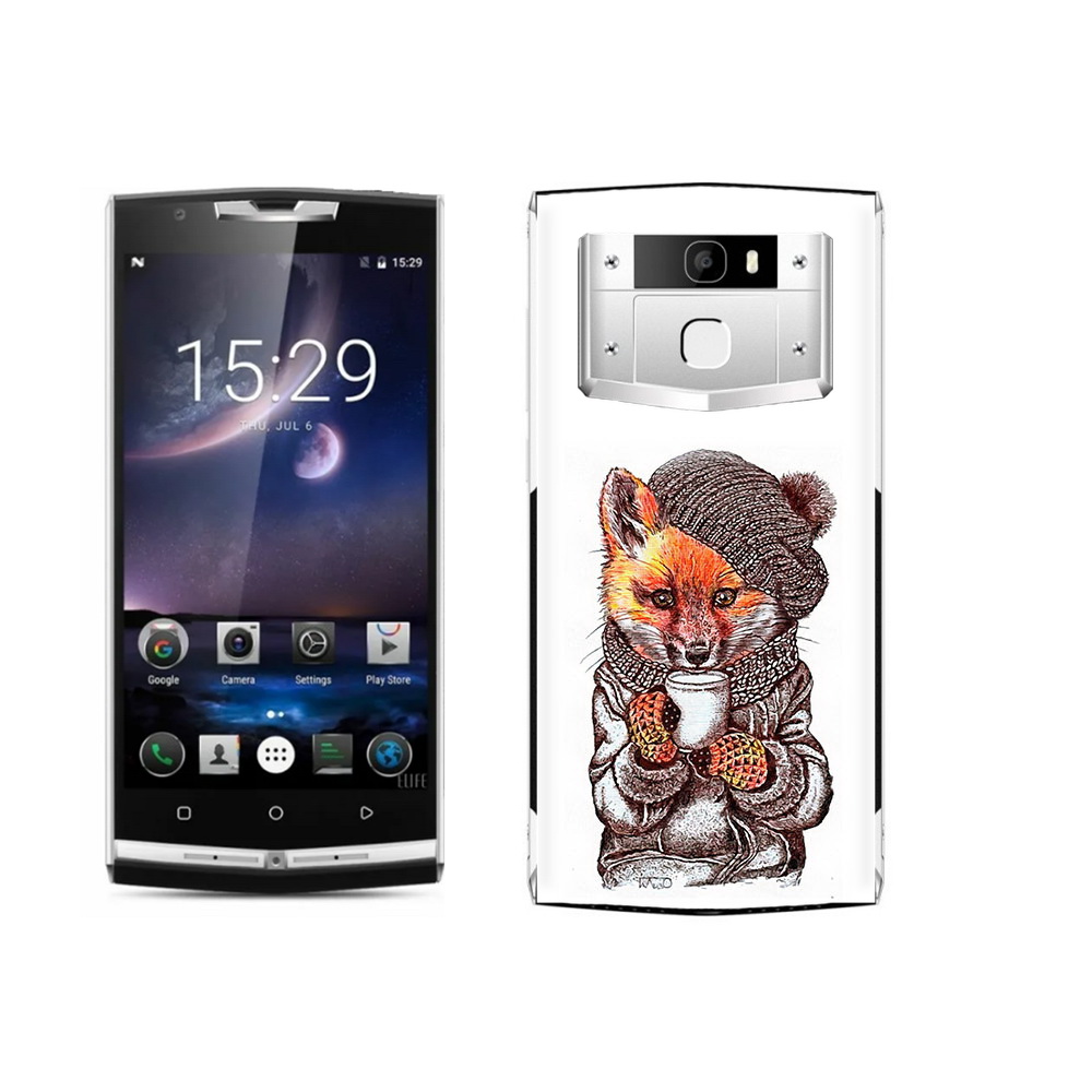 

Чехол MyPads Tocco для Oukitel K10000 Pro лиса в шапке, Tocco