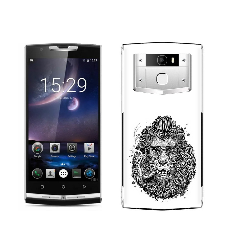 

Чехол MyPads Tocco для Oukitel K10000 Pro курящий лев, Прозрачный, Tocco