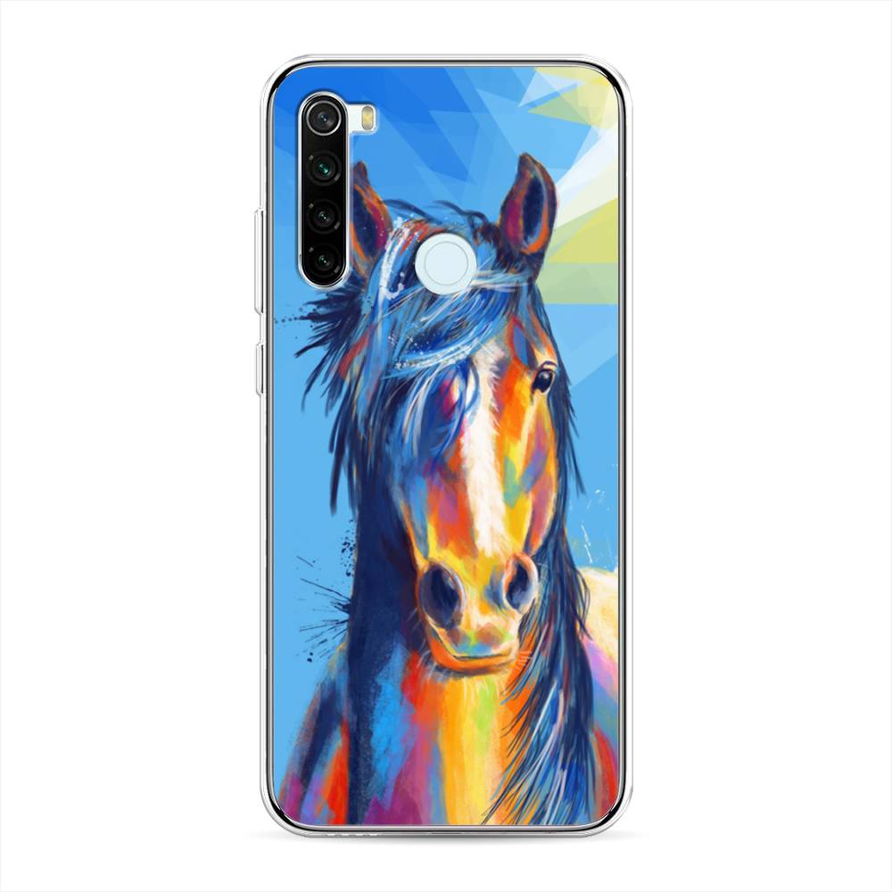 

Чехол для Xiaomi Redmi Note 8T "Лошадь арт 3", Голубой;желтый;синий, 37450-1