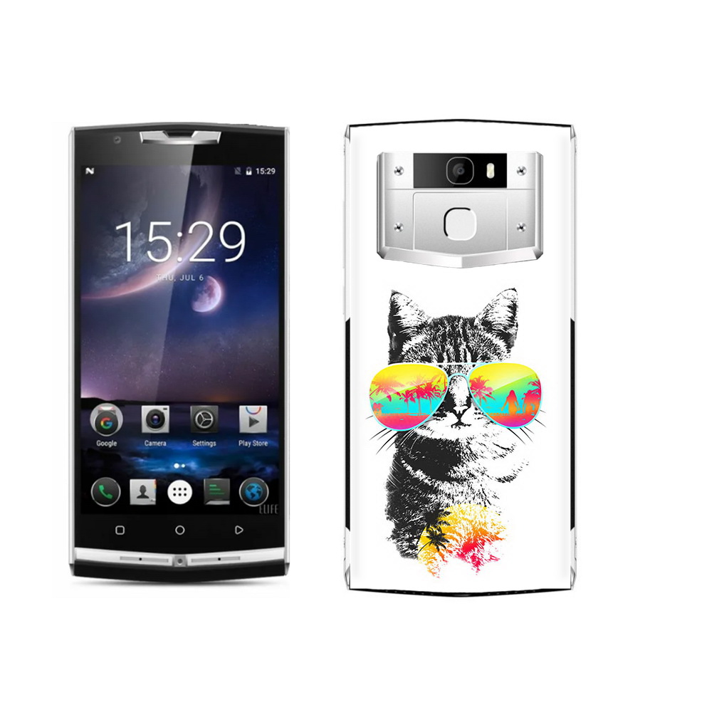 

Чехол MyPads Tocco для Oukitel K10000 Pro крутой кот, Прозрачный, Tocco