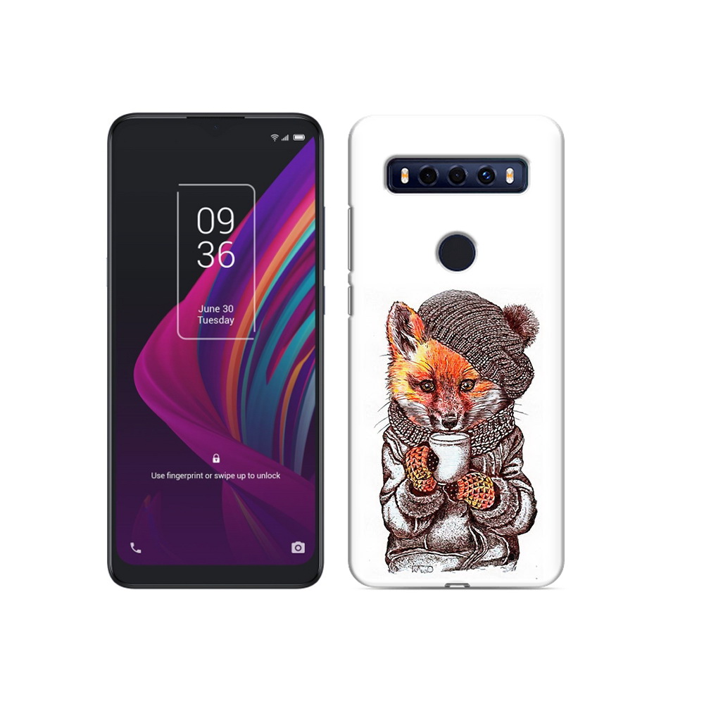 

Чехол MyPads Tocco для TCL 10 SE лиса в шапке, Tocco