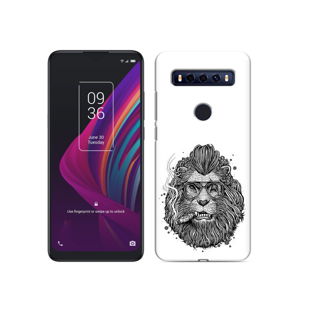 

Чехол MyPads Tocco для TCL 10 SE курящий лев, Прозрачный, Tocco
