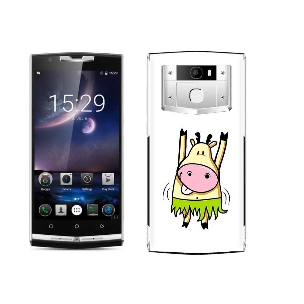 

Чехол MyPads Tocco для Oukitel K10000 Pro Веселая корова, Прозрачный, Tocco