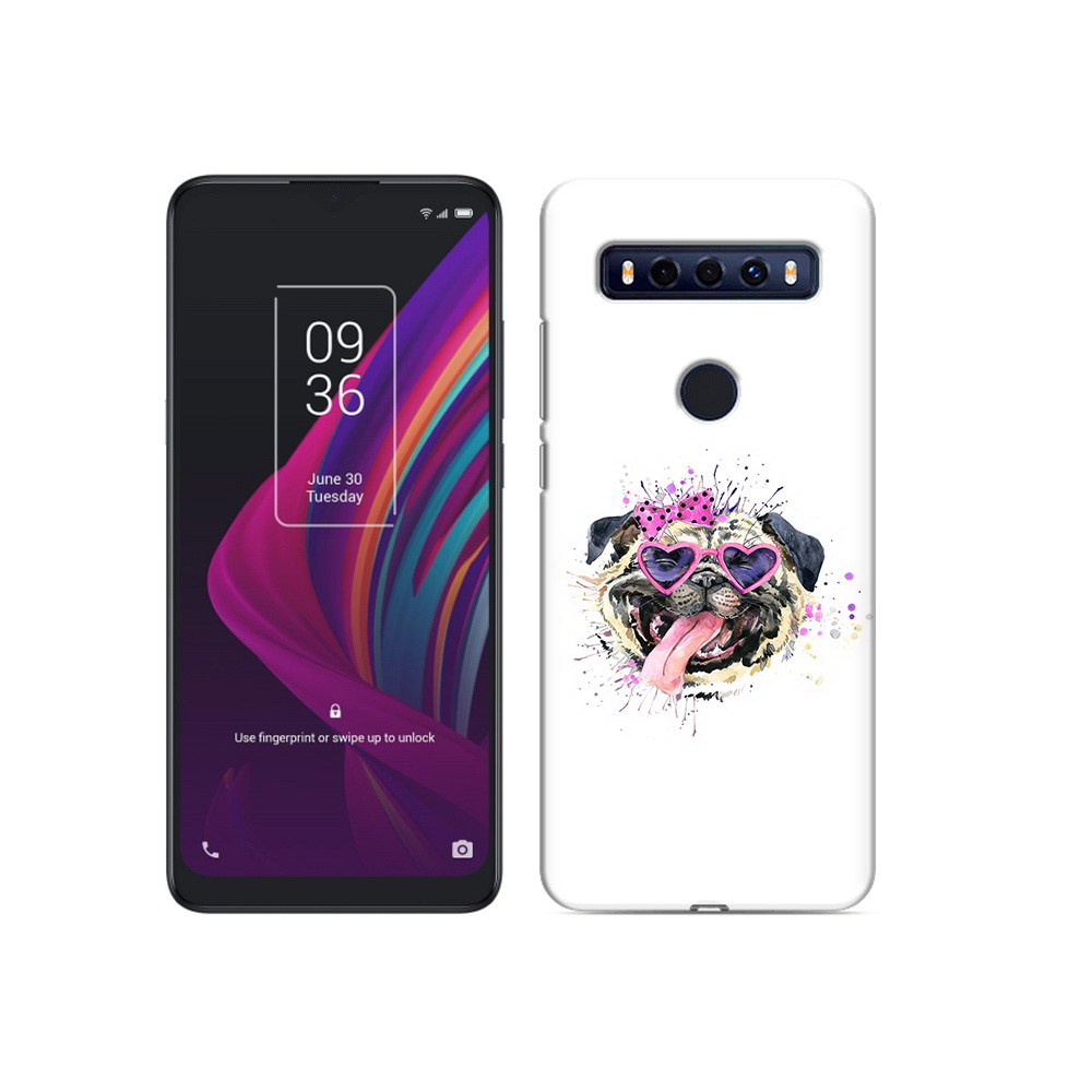 

Чехол MyPads Tocco для TCL 10 SE Веселая собака, Прозрачный, Tocco