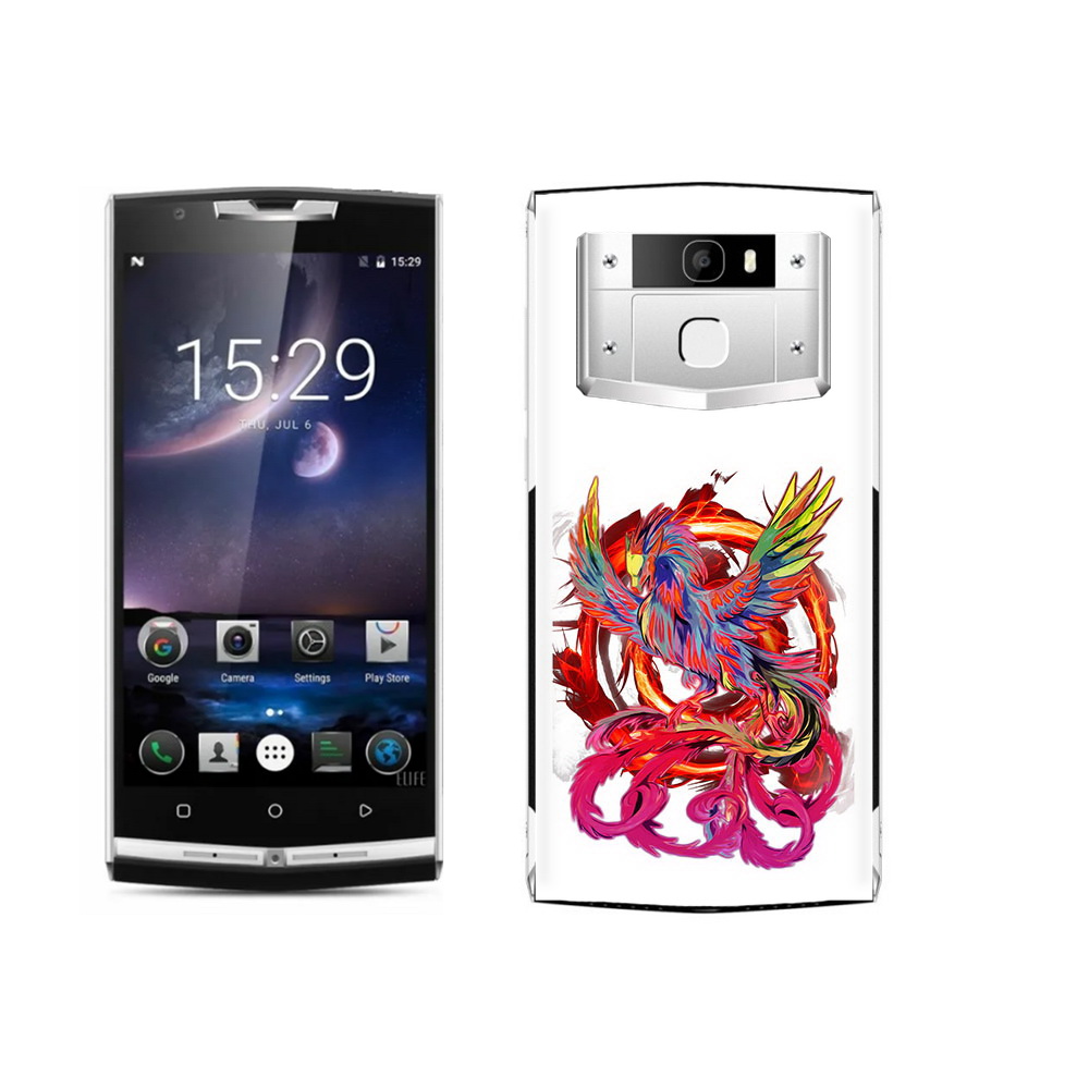 

Чехол MyPads Tocco для Oukitel K10000 Pro красочный феникс, Прозрачный, Tocco