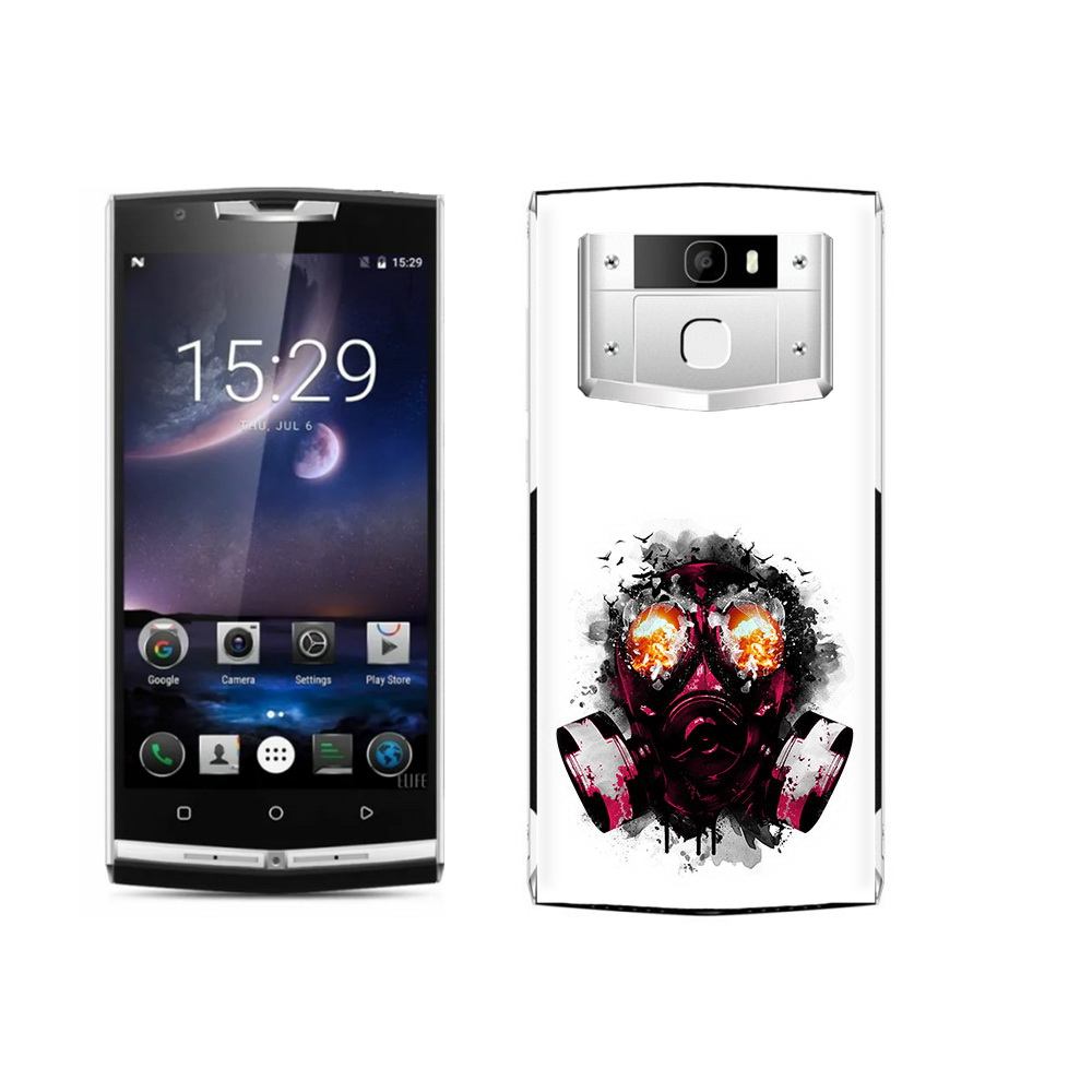 

Чехол MyPads Tocco для Oukitel K10000 Pro красный противогаз, Прозрачный, Tocco