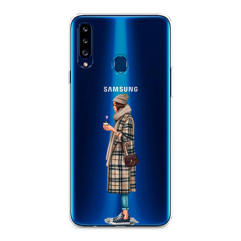 

Чехол на Samsung Galaxy A20s "Утренний кофе", Коричневый;бежевый, 2100850-6
