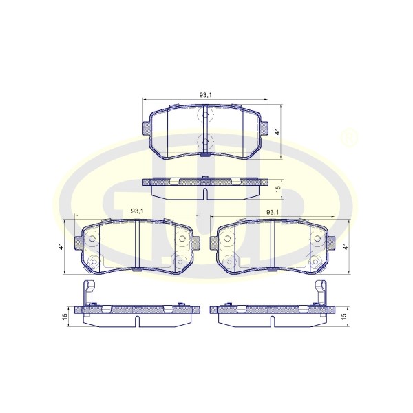 

Колодки тормозные задние hyu i20 08-/i30 07-12/ ix35 10-/tuscon 04-10/ kia sportage 10-