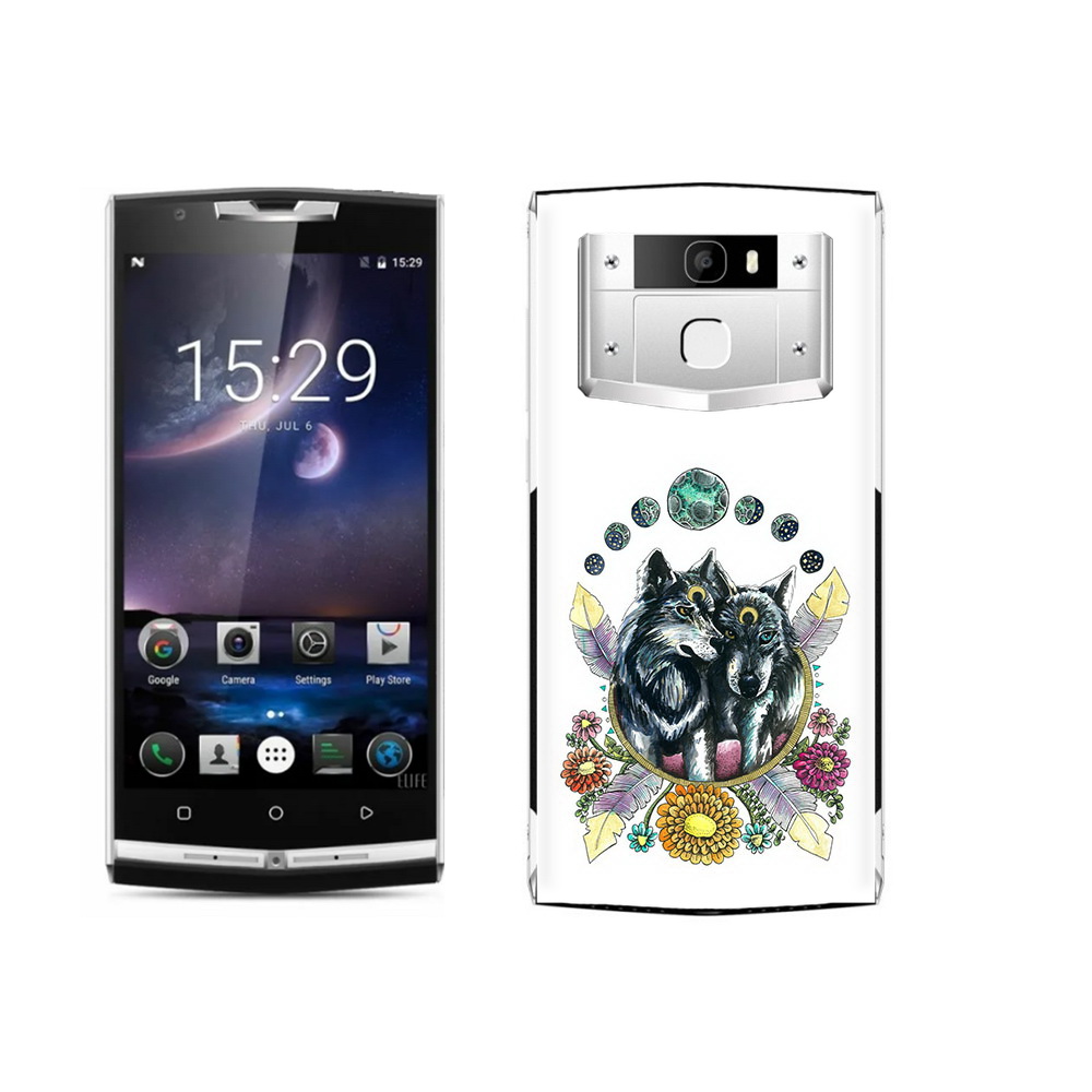 

Чехол MyPads Tocco для Oukitel K10000 Pro красивые волки абстракция, Прозрачный, Tocco