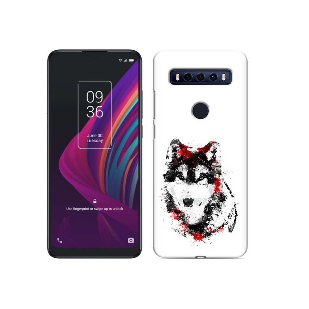

Чехол MyPads Tocco для TCL 10 SE кровавый волк, Прозрачный, Tocco
