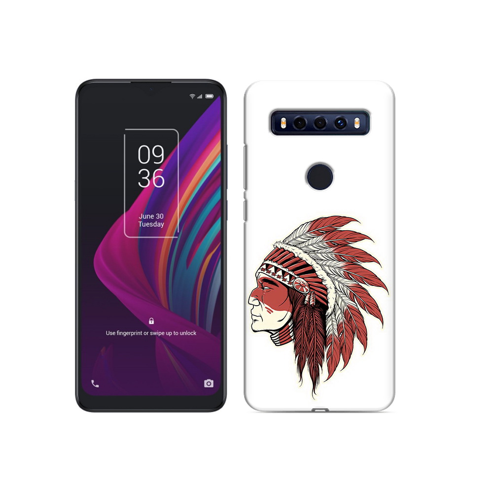 

Чехол MyPads Tocco для TCL 10 SE красный индеец, Прозрачный, Tocco