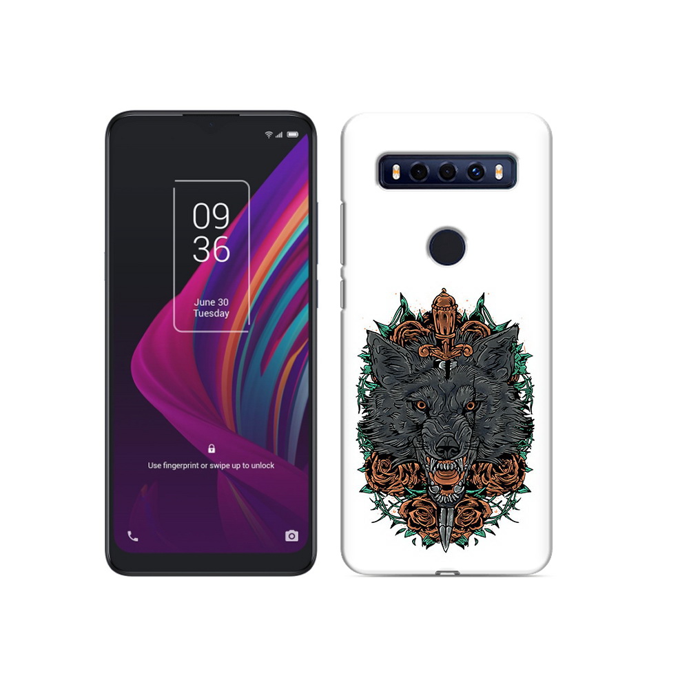 

Чехол MyPads Tocco для TCL 10 SE красивый злой волк, Прозрачный, Tocco