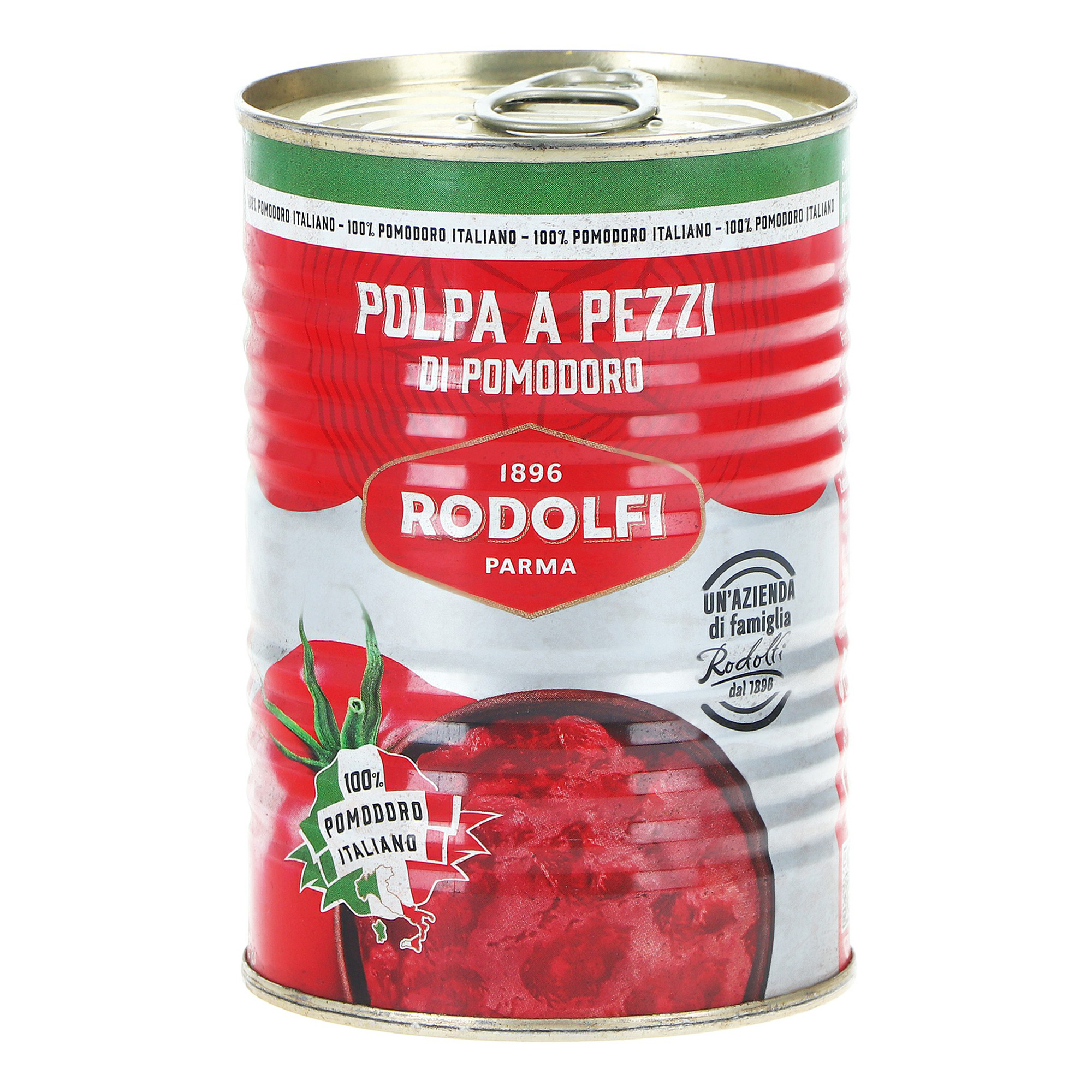 

Томаты Rodolfi резаные очищенные 400 г