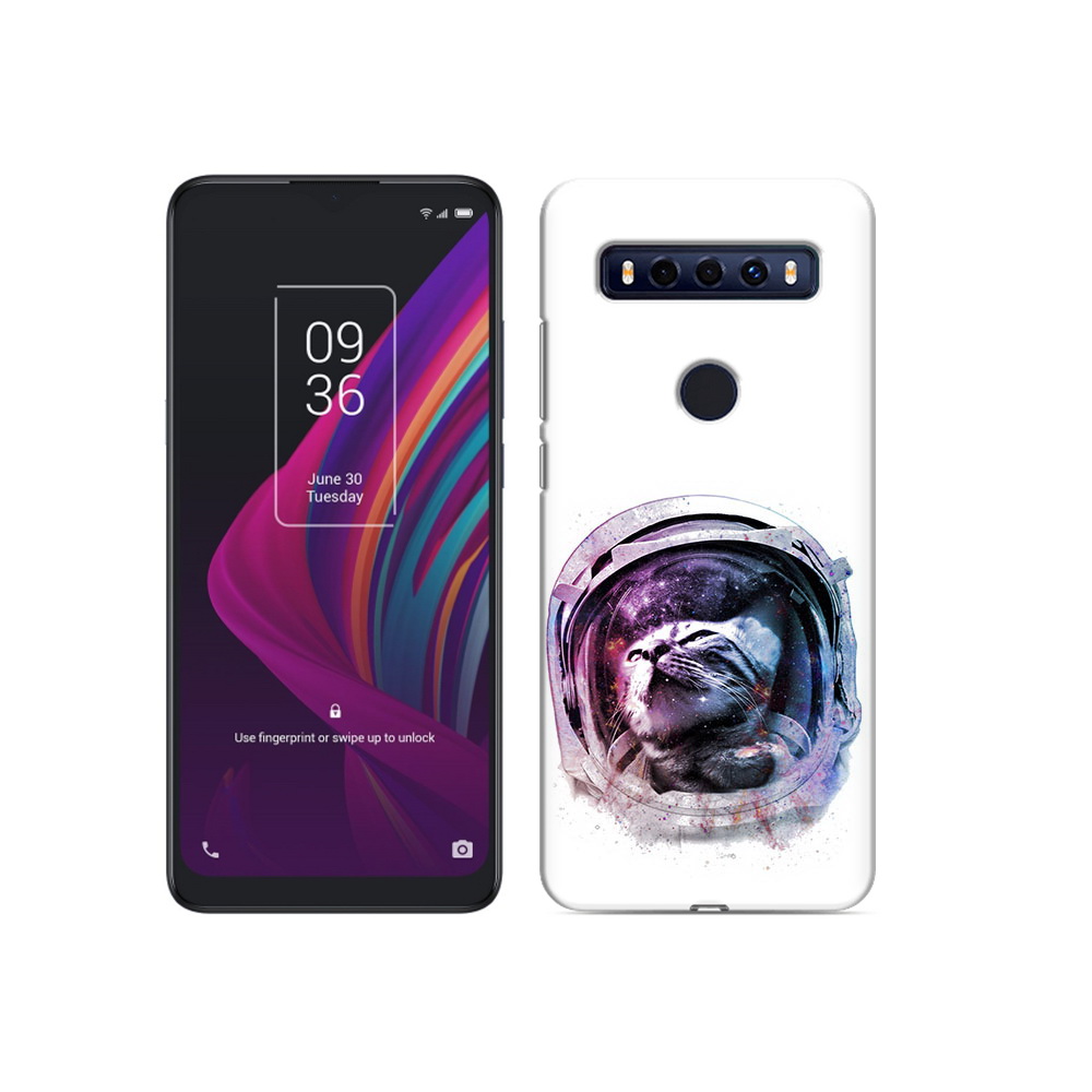 

Чехол MyPads Tocco для TCL 10 SE кот в шлеме, Прозрачный, Tocco